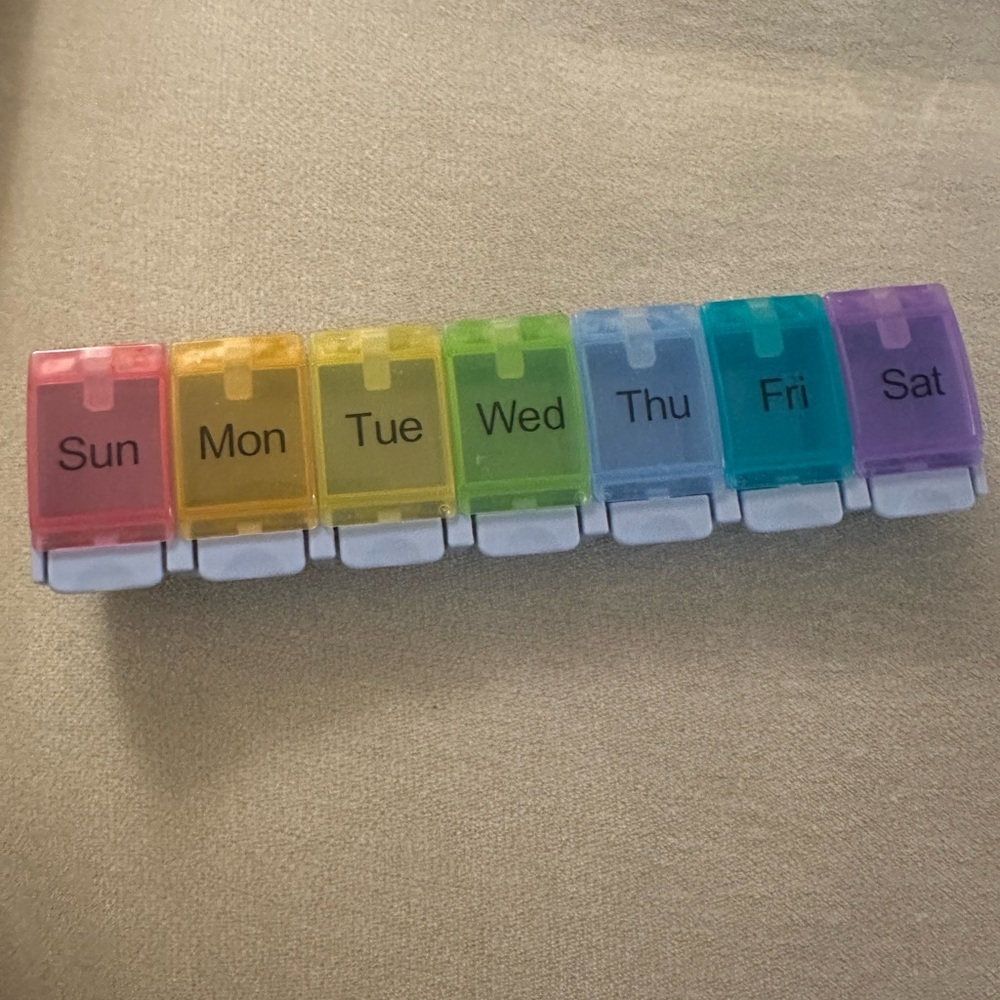 Colorful Weekly Pill Organizer